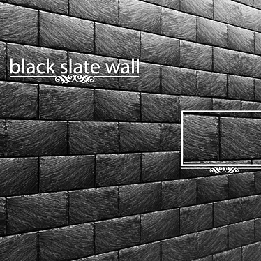 Slate Wall Tiles: Genuine Elegance 3D model image 1 