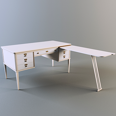 Traditional Desk 3D model image 1 