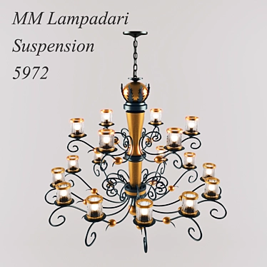 Italian Luxury: MM Lampadari Deco Chandelier 3D model image 1 