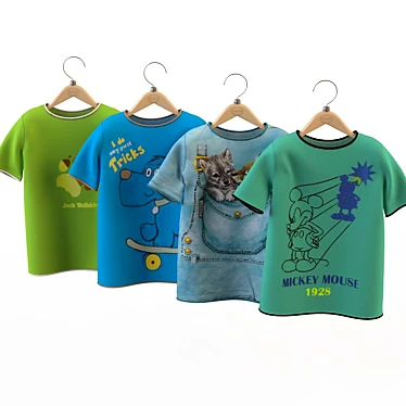 Cool Boys T-Shirts 3D model image 1 