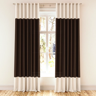 Sleek Home Curtain 3D model image 1 