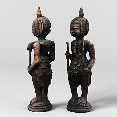 African Art Sculpture: Exquisite Interior Décor 3D model image 1 