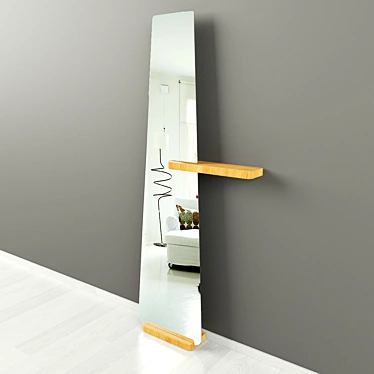 Modern Floor Stand Mirror - La Pluie 3D model image 1 