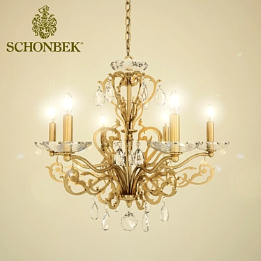 Elegant Schonbek Filigrae Chandelier 3D model image 1 