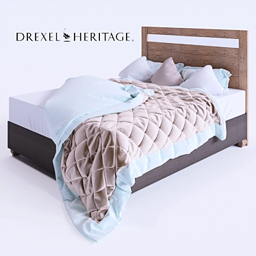 Modern Mayfair Bed: Contemporary Elegance by DREXEL 3D model image 1 