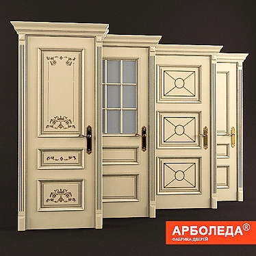 Elegant Bolero Interior Doors 3D model image 1 