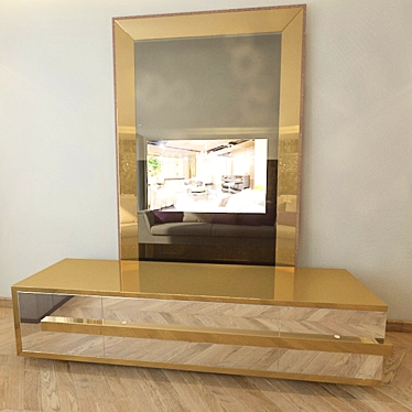 Bryant TV Cabinet & TV-Mirror: Elegant Storage Solution 3D model image 1 