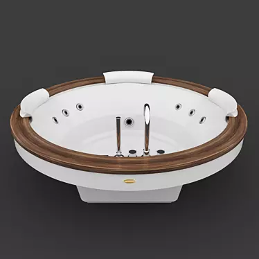 Italian Acrylic Round Bath: Jacuzzi Nova 180x180 3D model image 1 