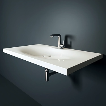 Bravat Waterfall F173107C Sink & Faucet 3D model image 1 