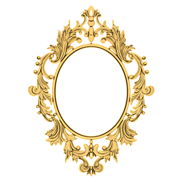 Elegant Antique Wall Mirror 3D model image 1 