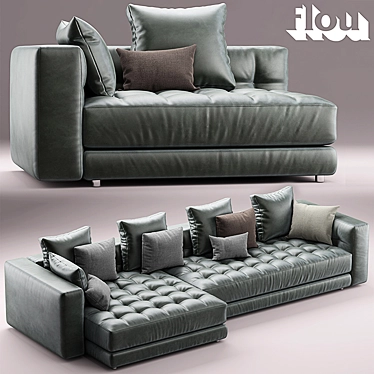  Russian Flou Sofa: Cozy and Contemporary 3D model image 1 