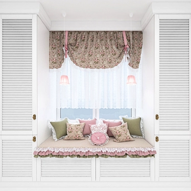 Country-Style Children's Window Decoration 3D model image 1 