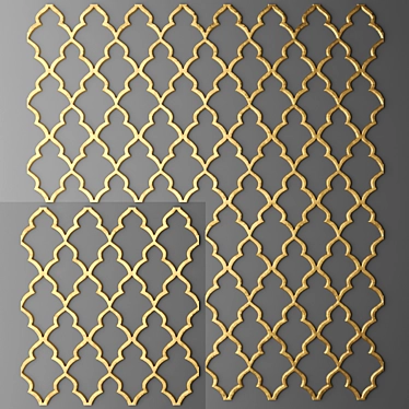 Versatile Tiling Grille Panel 3D model image 1 