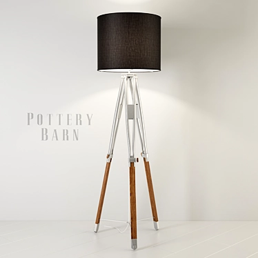 Elegant Tripod Floor Lamp 3D model image 1 