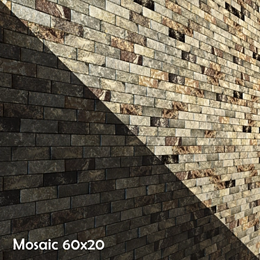 Slate Mosaic Tiles: Versatile, Stylish, Durable 3D model image 1 