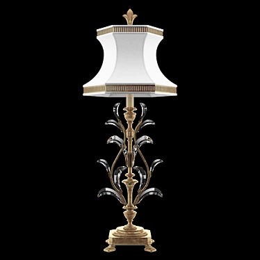 Elegant Beveled Arcs Console Lamp 3D model image 1 