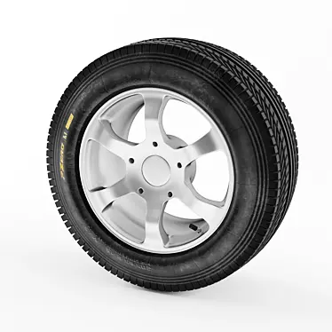 15in Wheel for Cars | All-Season Tire 3D model image 1 