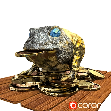 Fortune Frog with Coin - Wealth and Prosperity Feng Shui 3D model image 1 