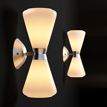 Sleek Retro Wall Sconce 3D model image 1 