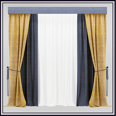 Beaded, Elegant and Stylish Curtain 3D model image 1 