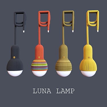 Cozy Knitted LunaLamp 3D model image 1 