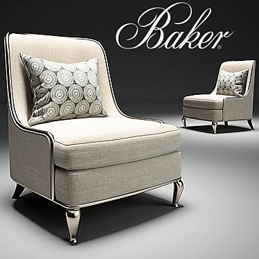 Regal Empress Chair: Exquisite Elegance 3D model image 1 