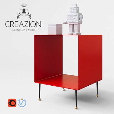 Product Title: CIOP Modern Cube Side Table 3D model image 1 