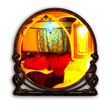 Elegant Art Nouveau Mirror Frame 3D model image 1 