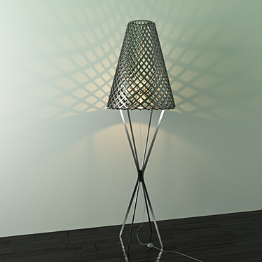 Metallic Perforated Lamp 3D model image 1 