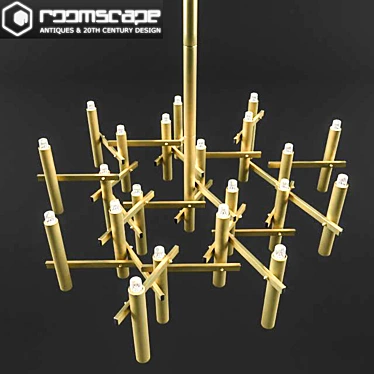 Luxurious Sciolari Gold Chandelier - 21 Lights 3D model image 1 
