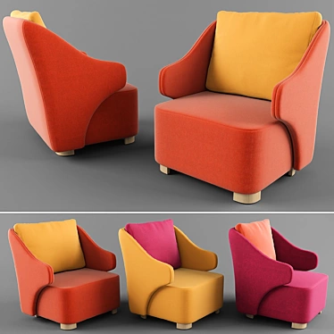 British Isle Inspired Vectis Armchair 3D model image 1 