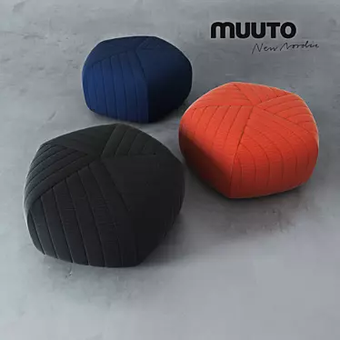 Modern Multi-Color POUF 3D model image 1 