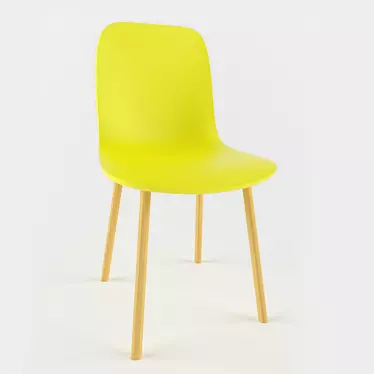 Sunny Yellow Chair 3D model image 1 