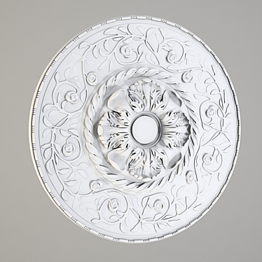 Elegant Ceiling Rosette 3D model image 1 