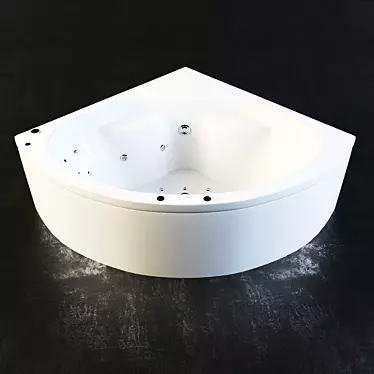 Luxurious Corner Acrylic Bathtub 3D model image 1 