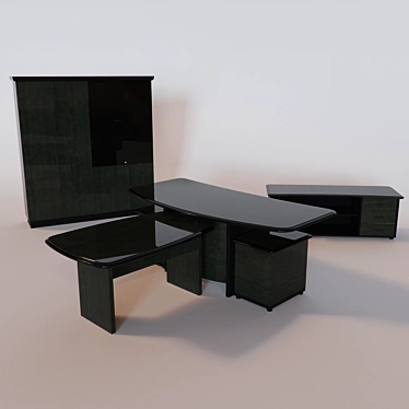 Executive Office Furniture Set 3D model image 1 