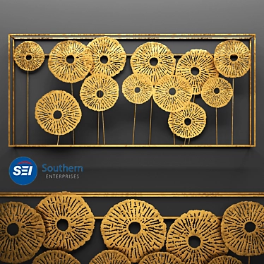 Radiant Reflections: Southern Enterprises Aura Wall Sculpture 3D model image 1 