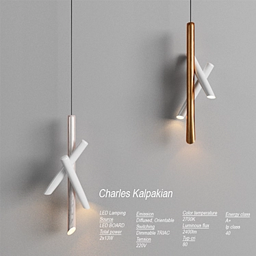 Sharles Kalpakian LED Ceiling Light 3D model image 1 