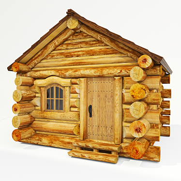 Rustic Wooden Cabin: Quality VRay 2.0 3D model image 1 