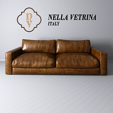 Italian Leather Billy Sofa 3D model image 1 