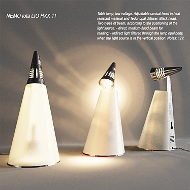 NEMO Iota LIO Table Lamp: Modern, Orientable Design 3D model image 1 