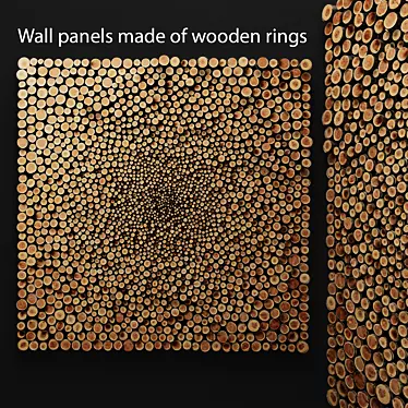 Wooden Ring Wall Decor 3D model image 1 