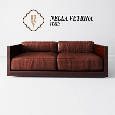 Modern Italian Leather Sofa - Edoard 3D model image 1 