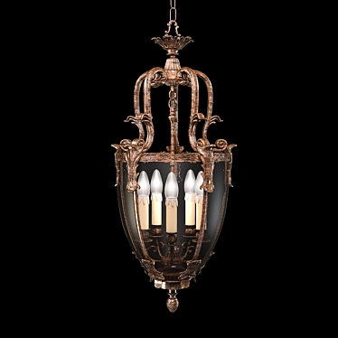Elegant Italian Chandelier: BADARI B5.485 3D model image 1 