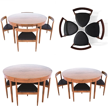 Hans Compact Dining: Clever & Space-Saving 3D model image 1 