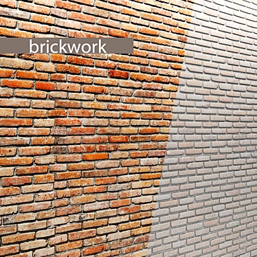 Brick Wall Tile: Authentic Style 3D model image 1 