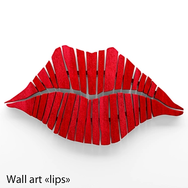 Seductive Lip Wall Art 3D model image 1 