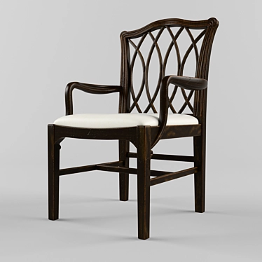 Elegant Garden Dining Chair 3D model image 1 