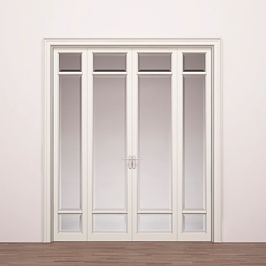 Elegant Glass Doors 3D model image 1 