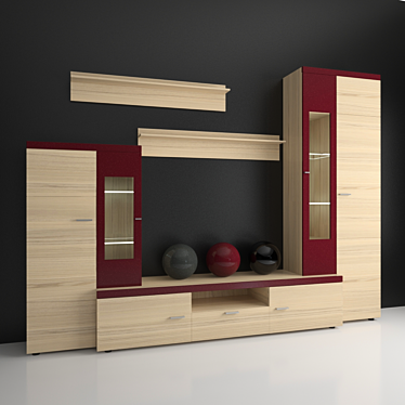 Contemporary Fusion Living Room 3D model image 1 